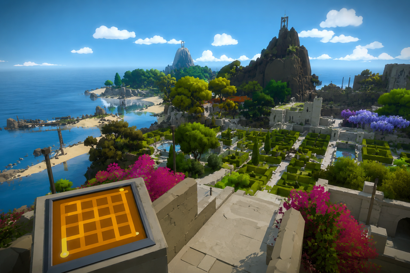 The Witness › A sunlit island arranged like an architectural garden
