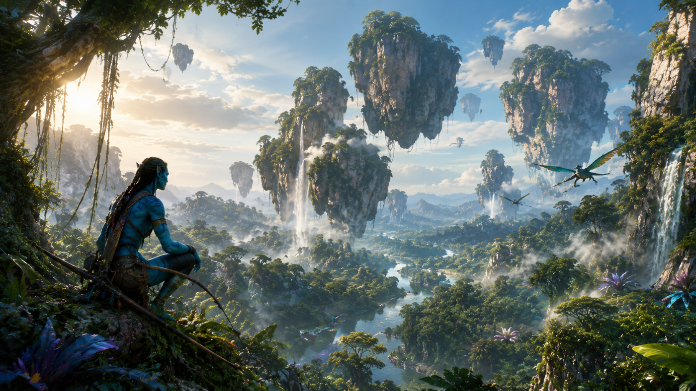 Avatar › Frontiers of Pandora › Floating mountains over a luminous rainforest