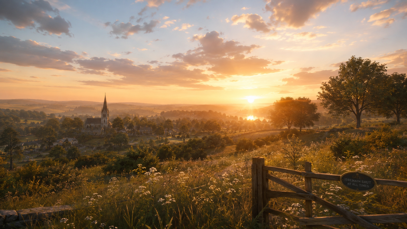 Everybody’s Gone to the Rapture › Golden Hour Village Gate